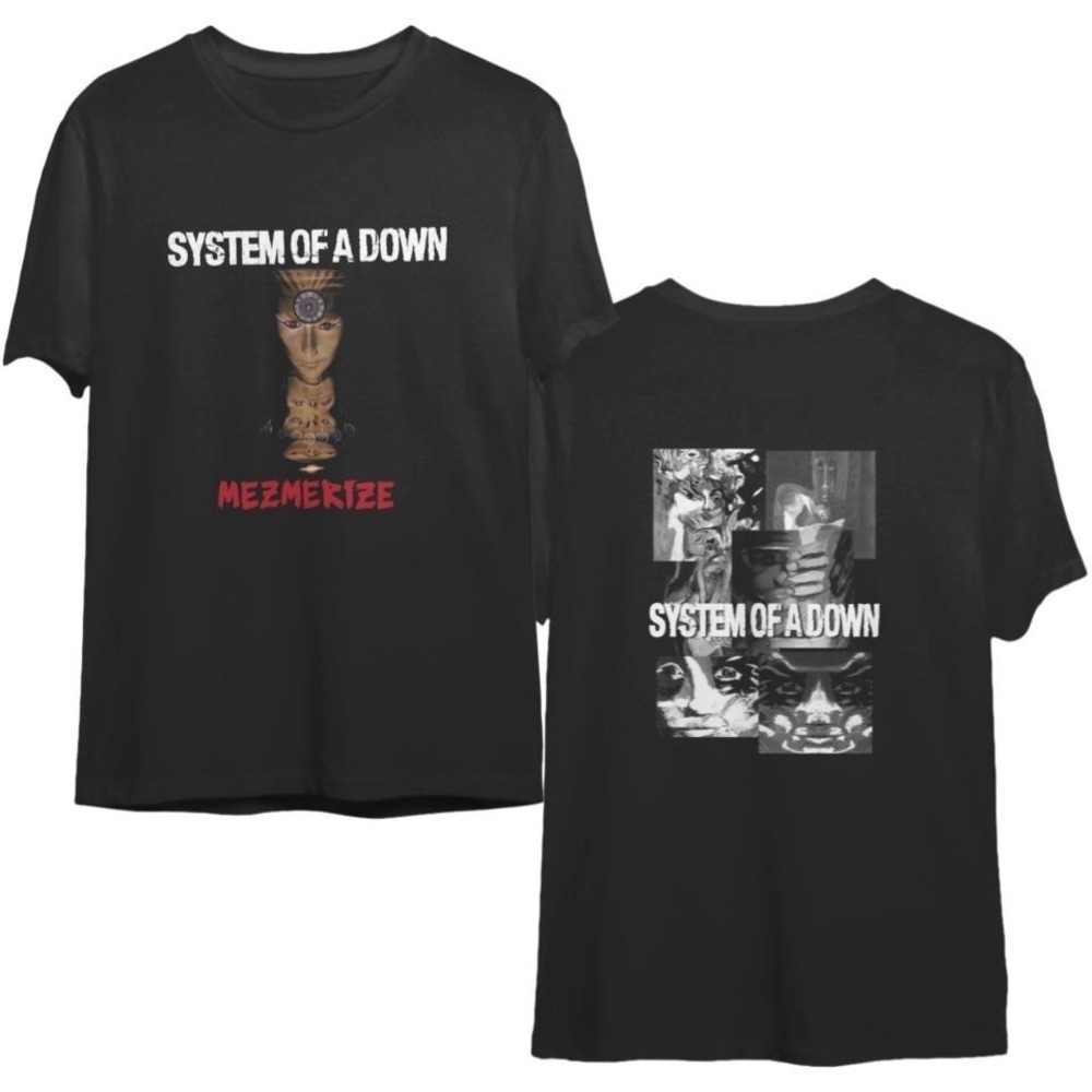 System Of A Down Mezmerize T Shirt Rare Rock Band 2 Sided Fan Tee